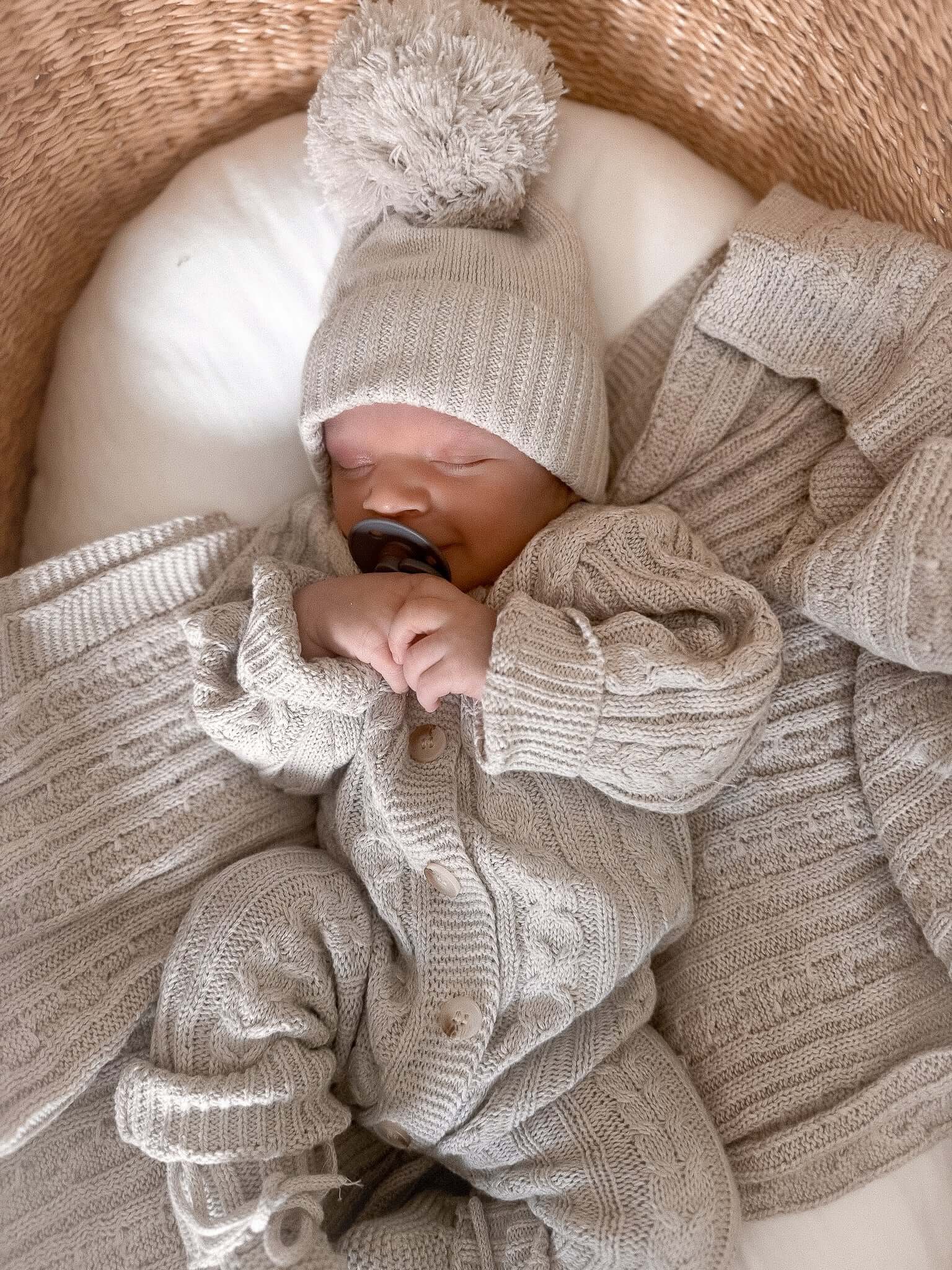 Luna + Luca Classic Cable Knit Jumpsuit - Natural | Milk & Baby