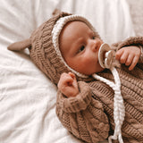 Luna + Luca Baby Bear Jumpsuit | Acorn | Milk & Baby