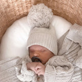 Luna + Luca Pom Beanie - Natural | Milk & Baby