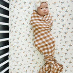 Cream Floral Muslin Crib Sheet | Milk & Baby