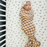 Cream Floral Muslin Crib Sheet | Milk & Baby