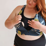 Crop Zip Up Breastfeeding Swimsuit Top | Milk & Baby