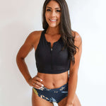 Crop Zip Up Breastfeeding Swimsuit Top | Milk & Baby