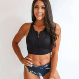 Crop Zip Up Breastfeeding Swimsuit Top | Milk & Baby