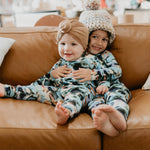 Charli Print | Bamboo Zip Pajamas | Milk & Baby