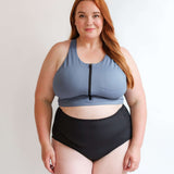 Crop Zip Up Breastfeeding Swimsuit Top | Milk & Baby