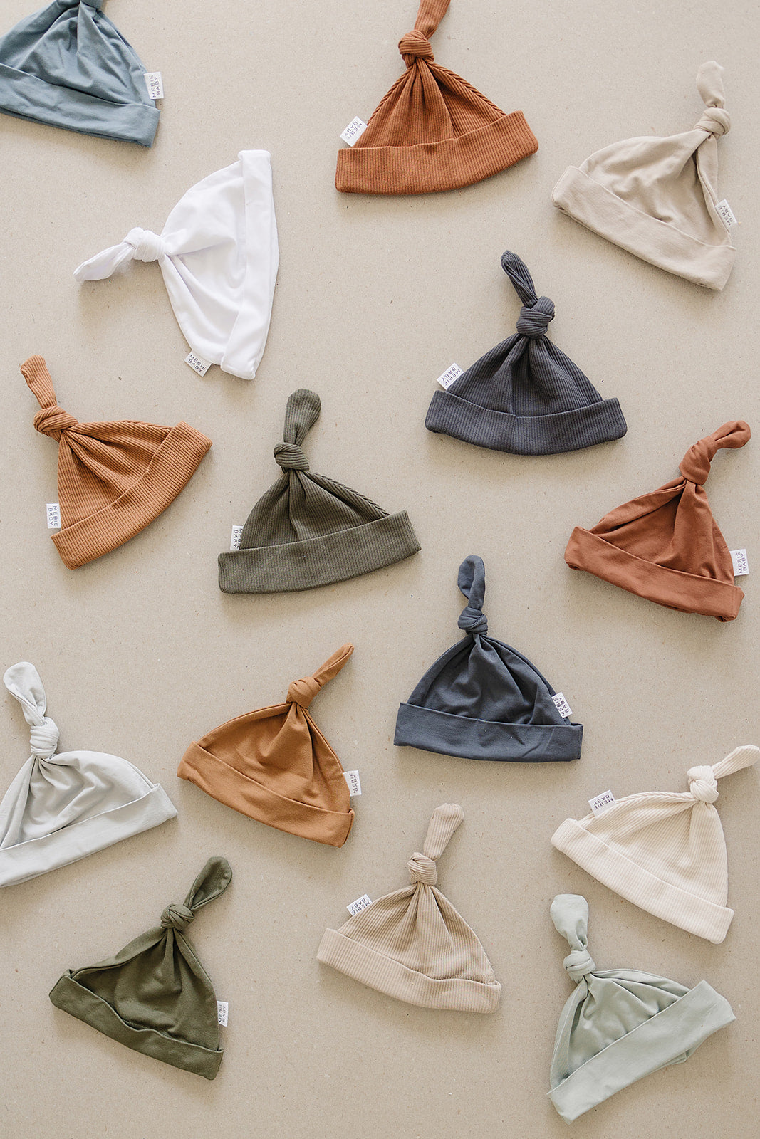 Vanilla Organic Ribbed Newborn Knot Hat | Milk & Baby