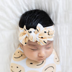 Happy Face Knot Bow | Milk & Baby