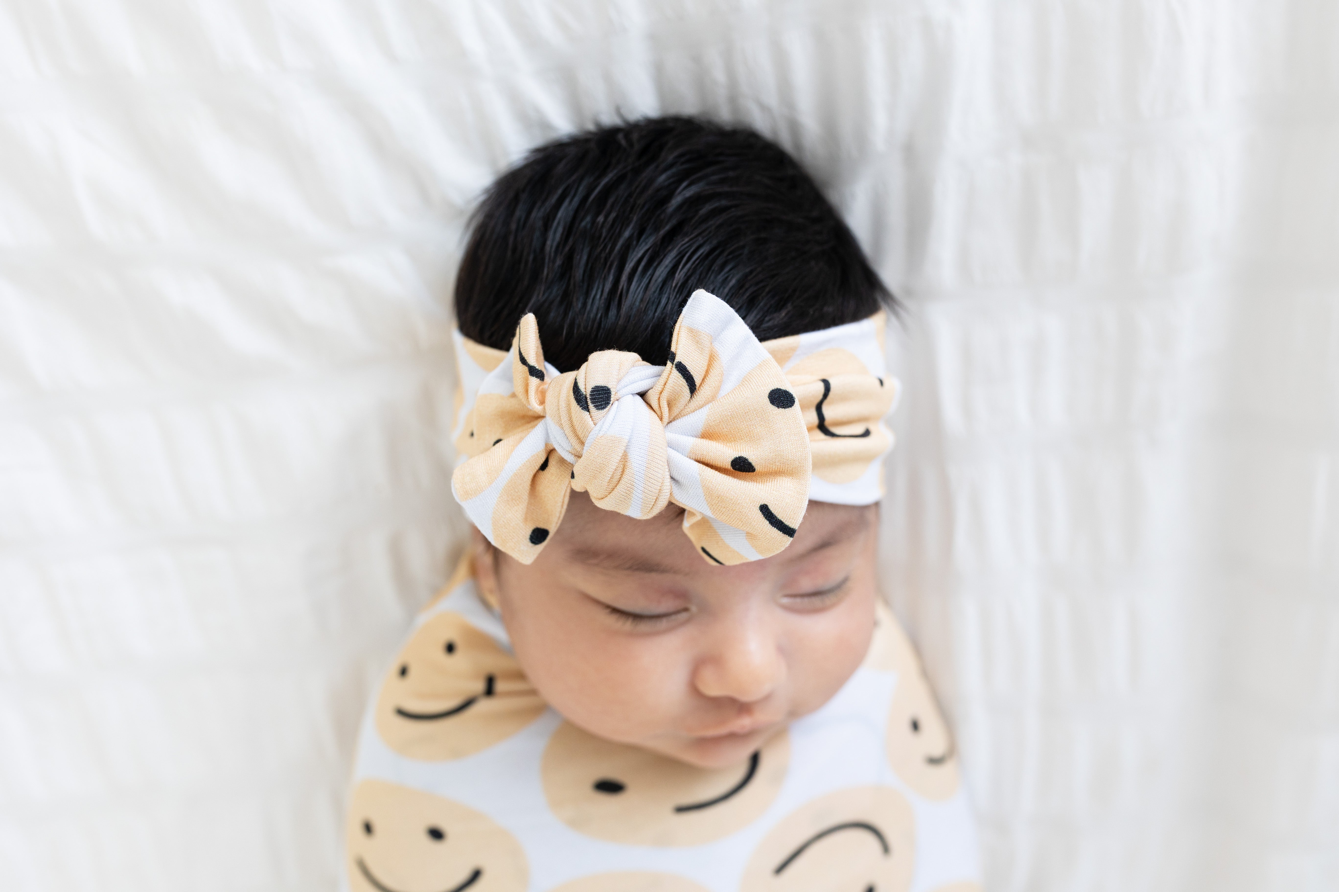Happy Face Knot Bow | Milk & Baby