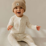 Just Smile | Bamboo Zip Pajamas | Milk & Baby