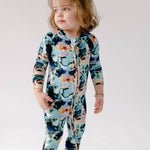Charli Print | Bamboo Zip Pajamas | Milk & Baby