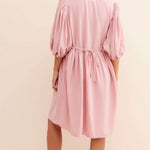 Emilia George Seline Dress in Berry Pink - detail
