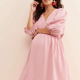 Emilia George Seline Dress in Berry Pink - styled