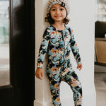 Charli Print | Bamboo Zip Pajamas | Milk & Baby