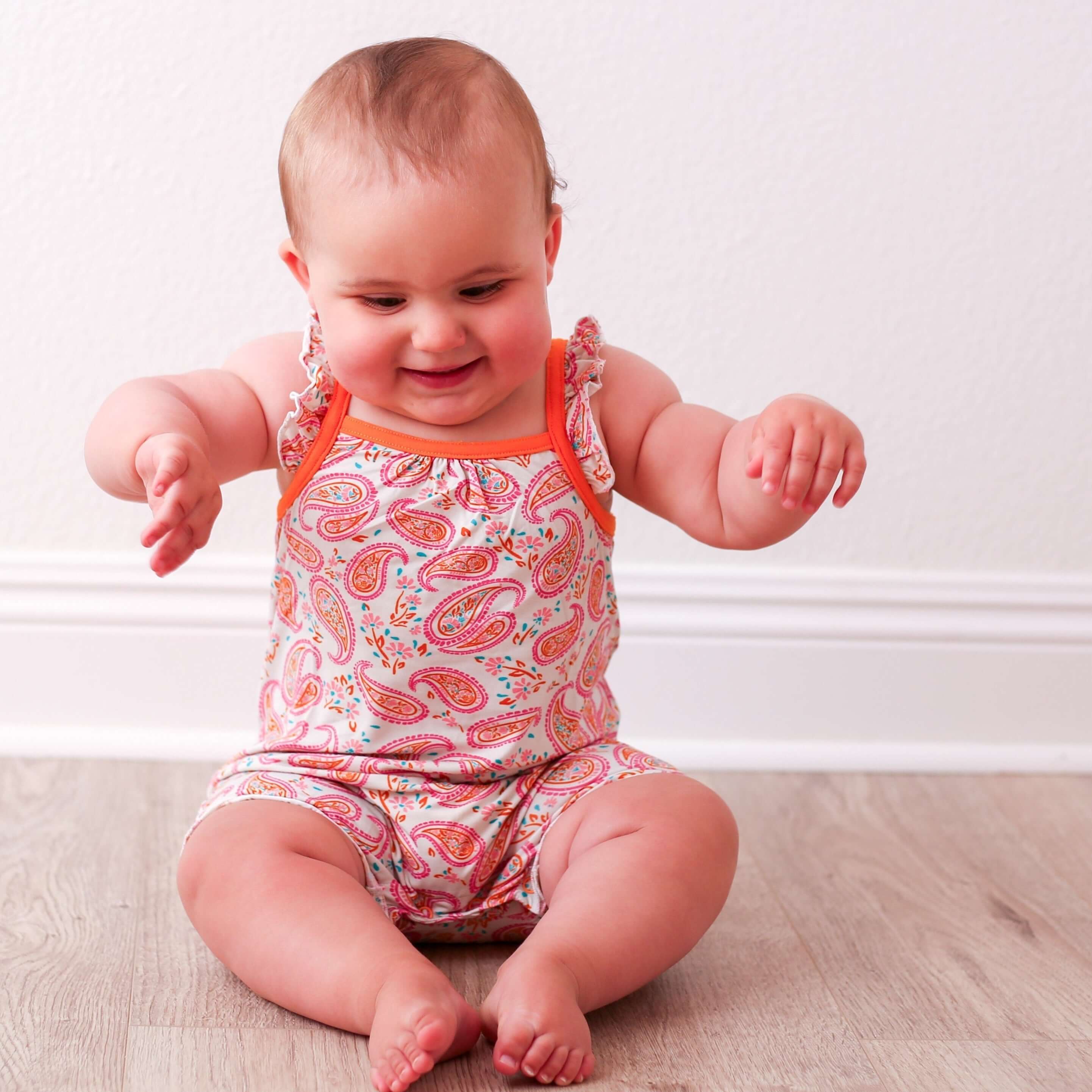 Paisley Bubble Romper | Milk & Baby
