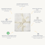 Ivory | Organic Cotton Pointelle Baby Blanket