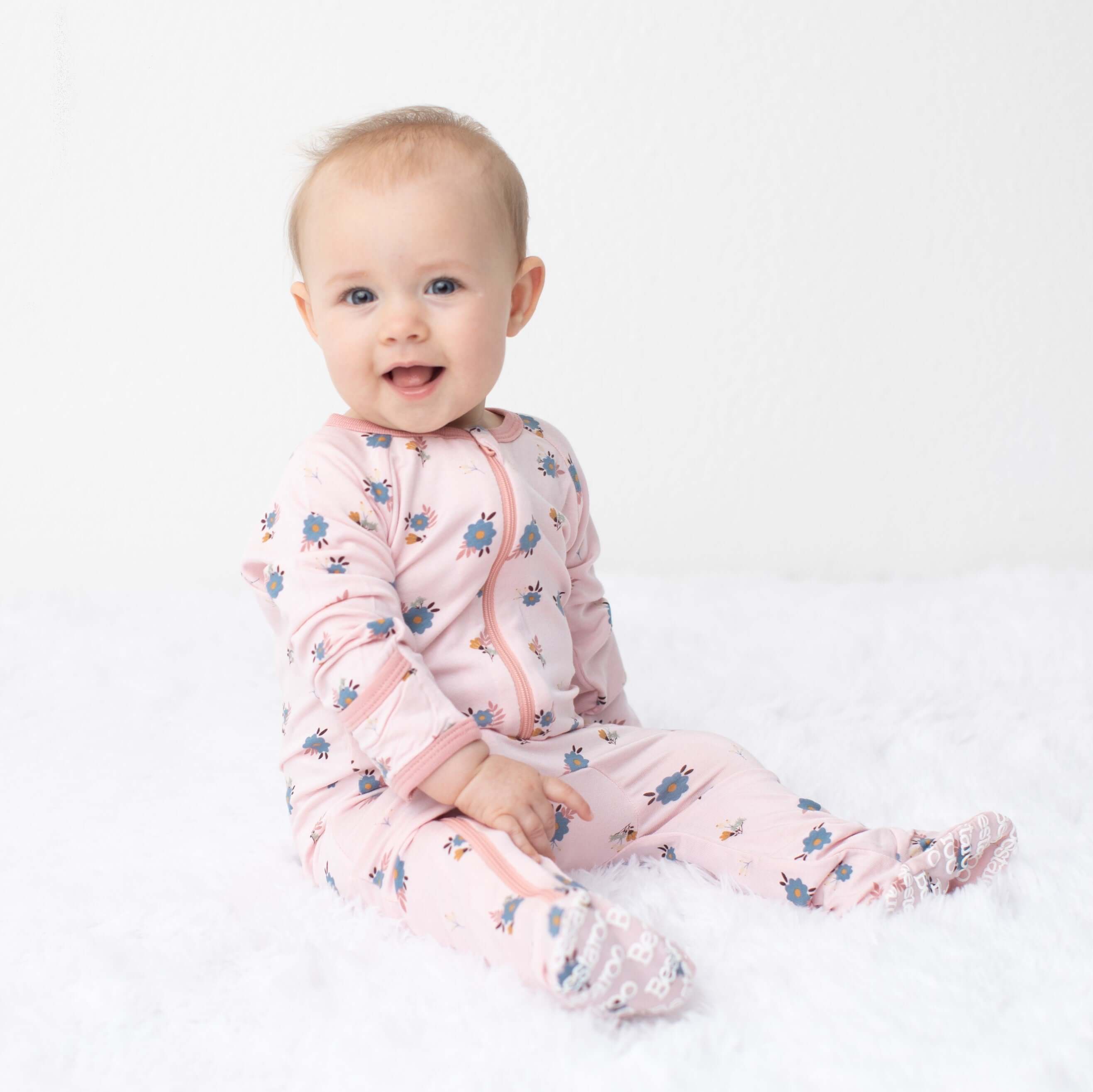 Tiny Blooms Footie | Milk & Baby