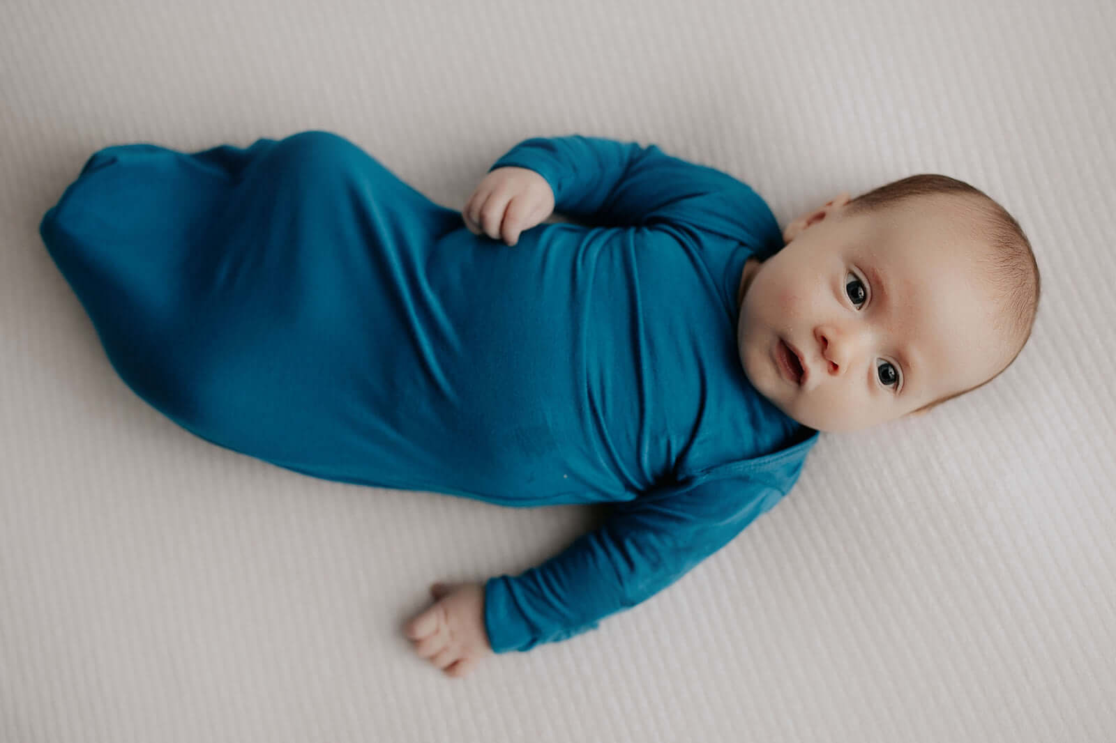 Blue Knotted Newborn Baby Gown | Milk & Baby
