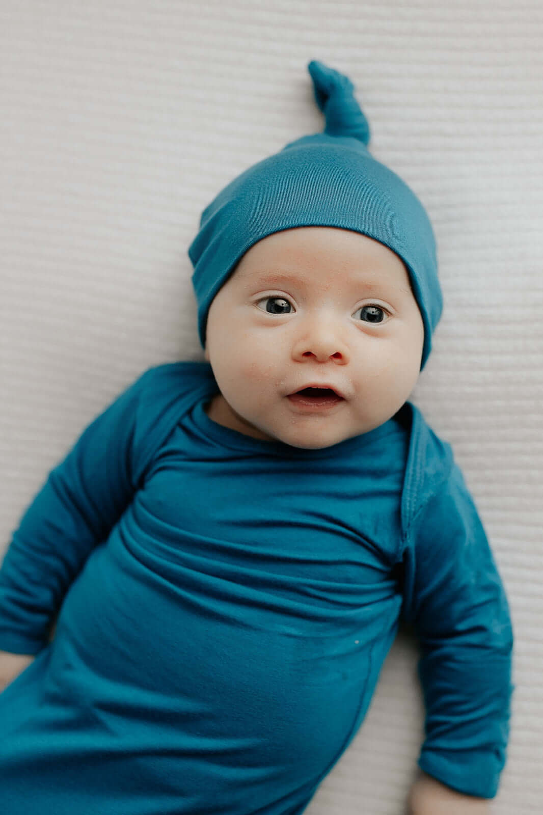 Blue Knotted Newborn Baby Gown | Milk & Baby