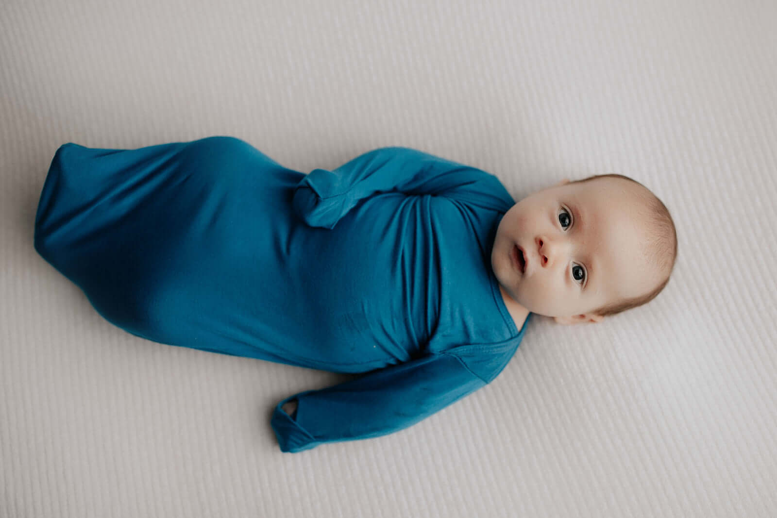 Blue Knotted Newborn Baby Gown | Milk & Baby