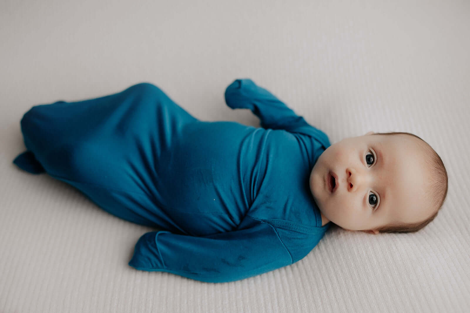Blue Knotted Newborn Baby Gown | Milk & Baby