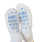 Labor and Delivery Inspirational Fun Push Socks - Milk & Baby 