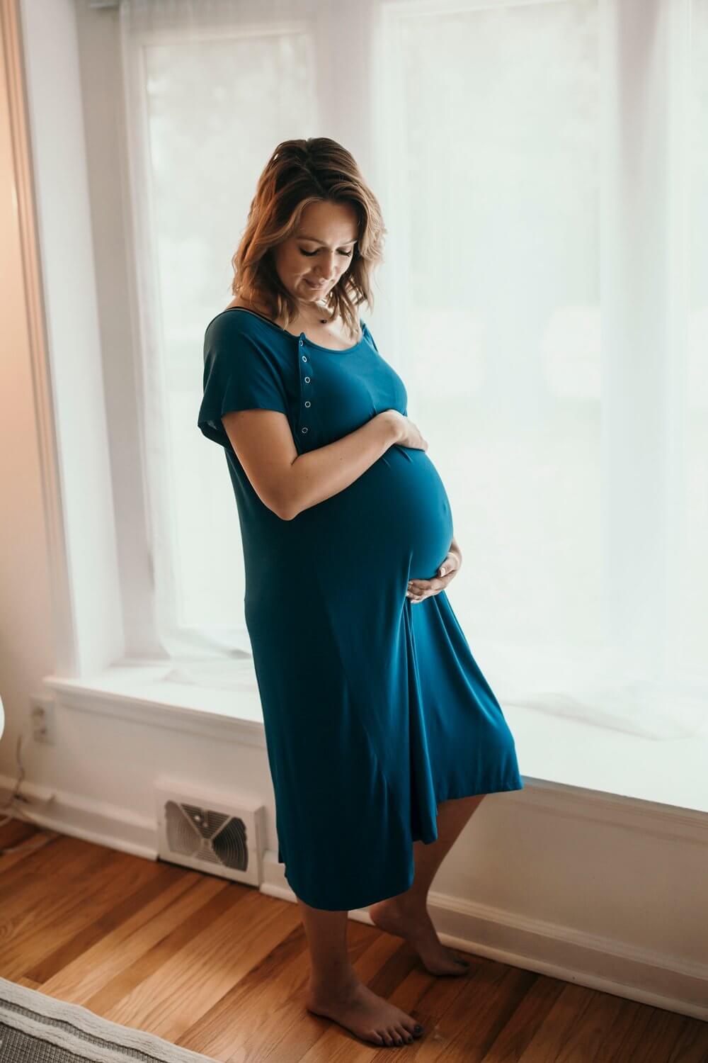 Blue Labor & Delivery Gown | Milk & Baby