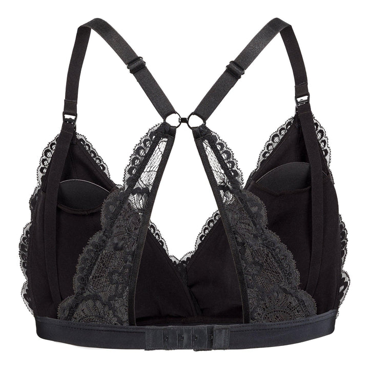 Lace Nursing Bralette in Black - Milk & Baby 