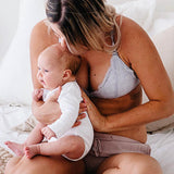 Lace Nursing Bralette in French Gray - Milk & Baby 