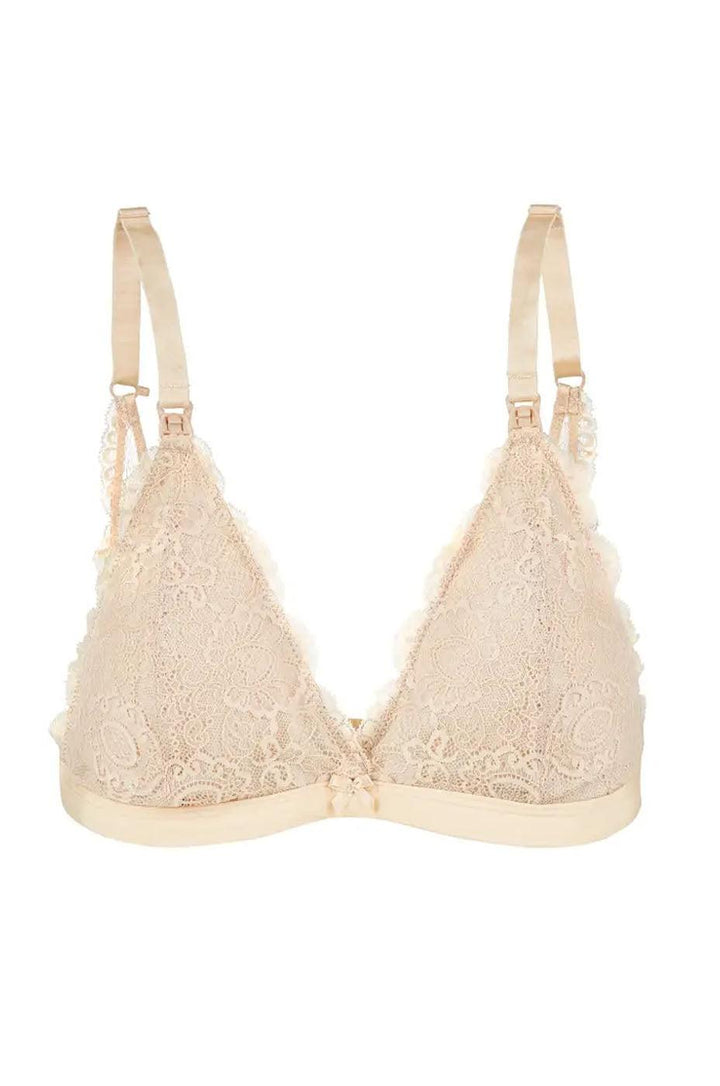 Lace Nursing Bralette in Nude - Milk & Baby 