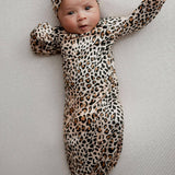 Leopard Knotted Gown Set - Milk & Baby 