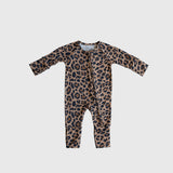 Forever French Baby Leopard Bamboo Zip Baby Pajamas | Milk & Baby