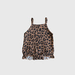 Forever French Baby Leopard Muslin Sleeveless Tank Baby Romper | Milk & Baby