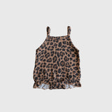 Forever French Baby Leopard Muslin Sleeveless Tank Baby Romper | Milk & Baby