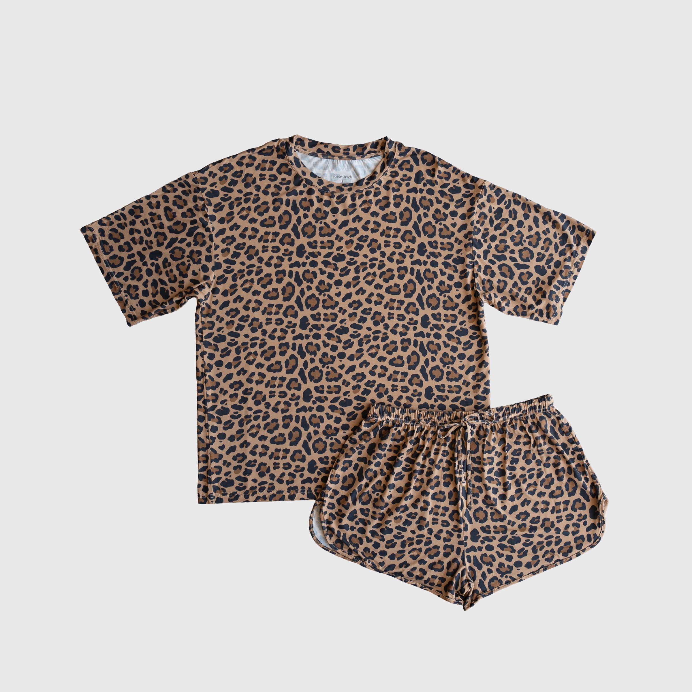 Forever French Baby Leopard Women's Bamboo Short Pajama Set | Milk & Baby
