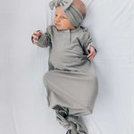 Stone Bamboo Knot Gown | Milk & Baby