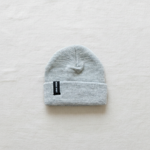 Light Grey Mebie Baby Beanie - Minimal Flat Lay