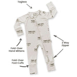 Love Always Zipper Romper | Milk & Baby