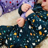 Luna Midnight | Soft & Stretchy Zipper Footie