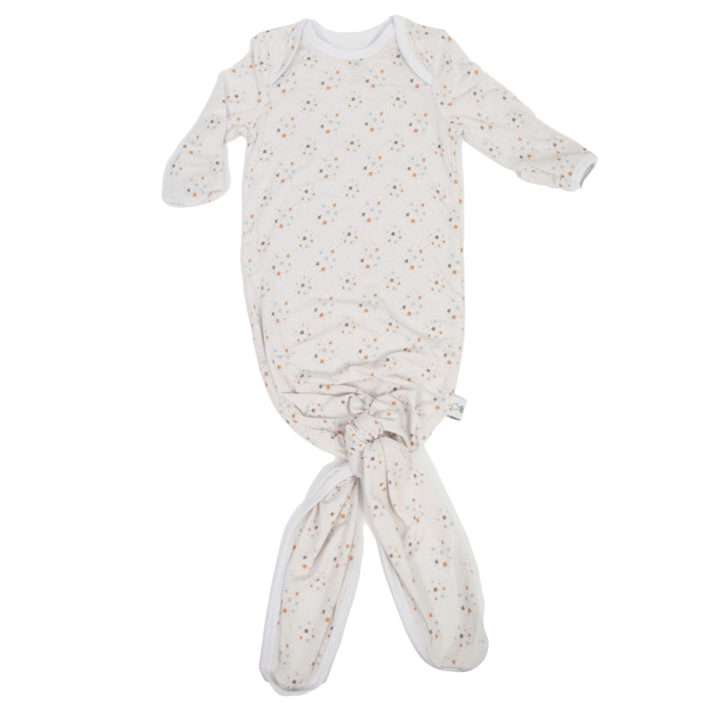 Stars (Lunar) Knotted Gown | Milk & Baby