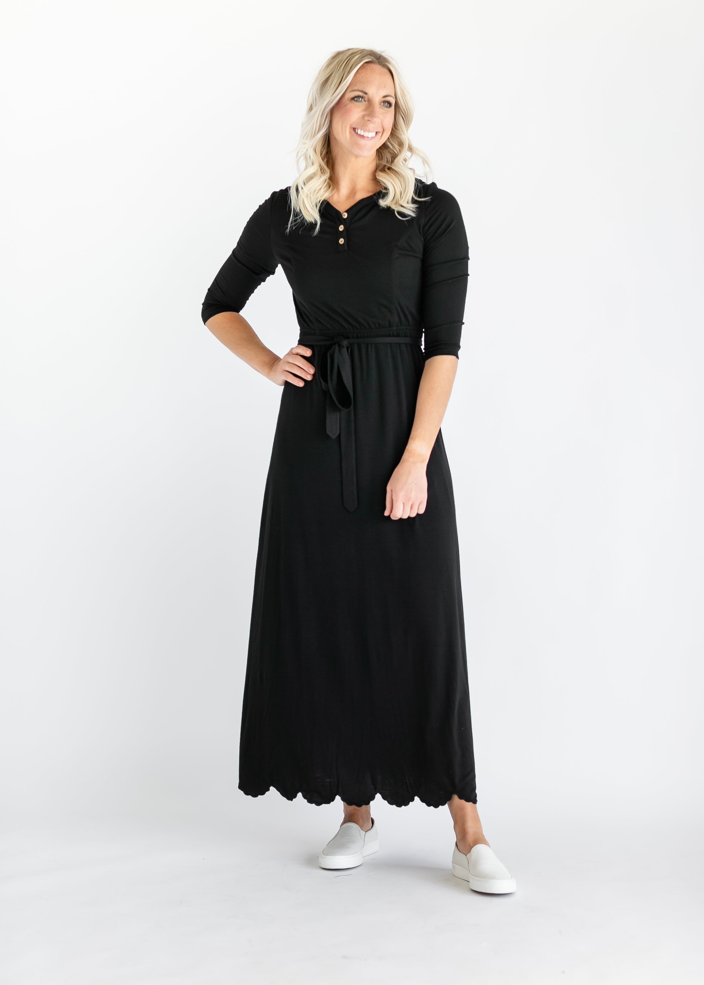 Lydia Button Front Maxi Dress | Milk & Baby