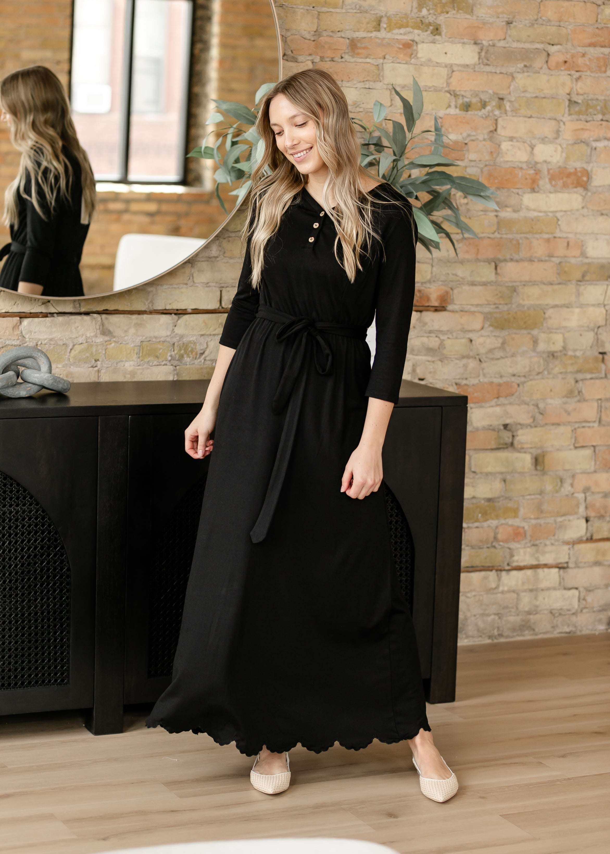 Lydia Button Front Maxi Dress | Milk & Baby