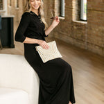 Lydia Button Front Maxi Dress | Milk & Baby