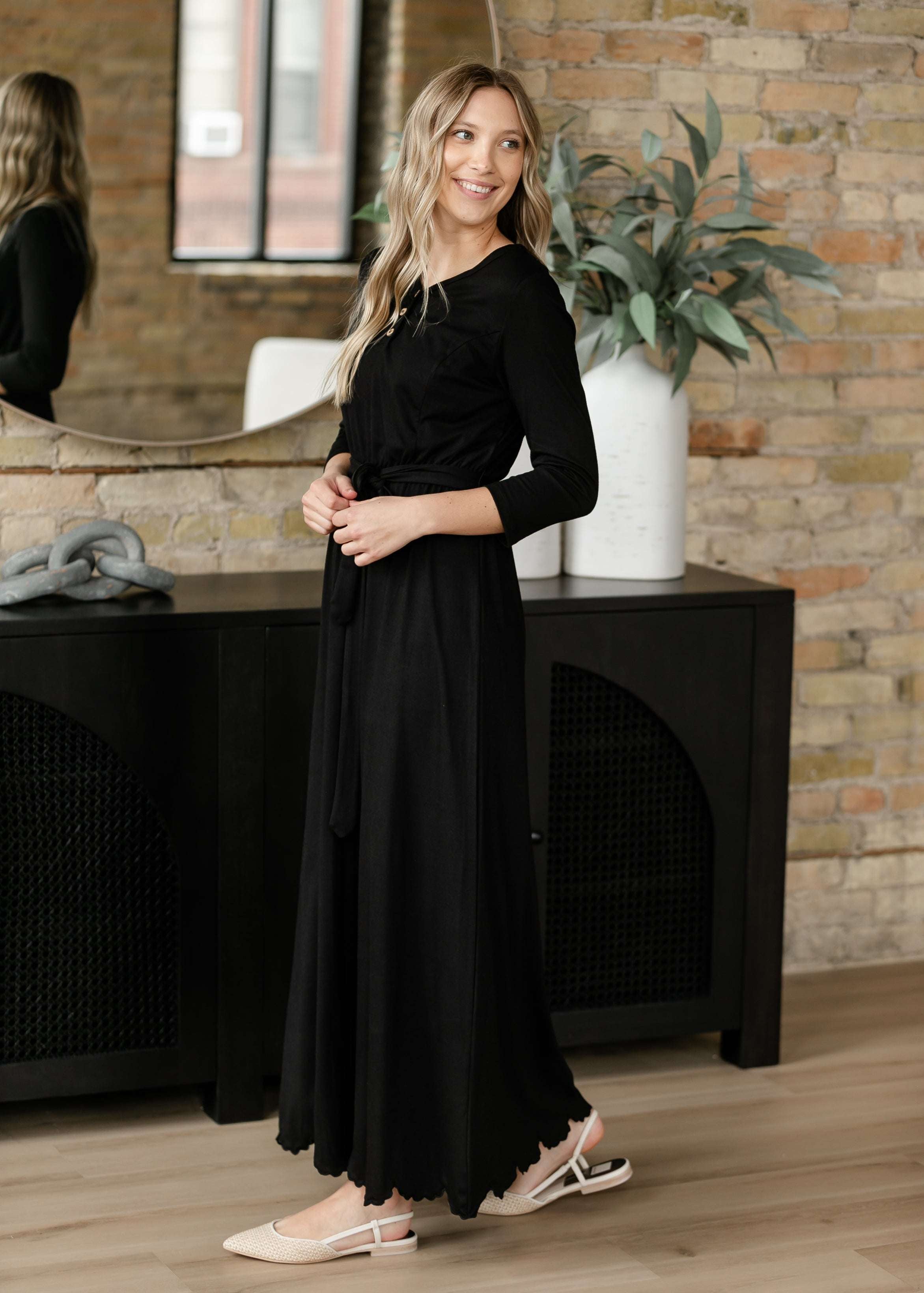 Lydia Button Front Maxi Dress | Milk & Baby