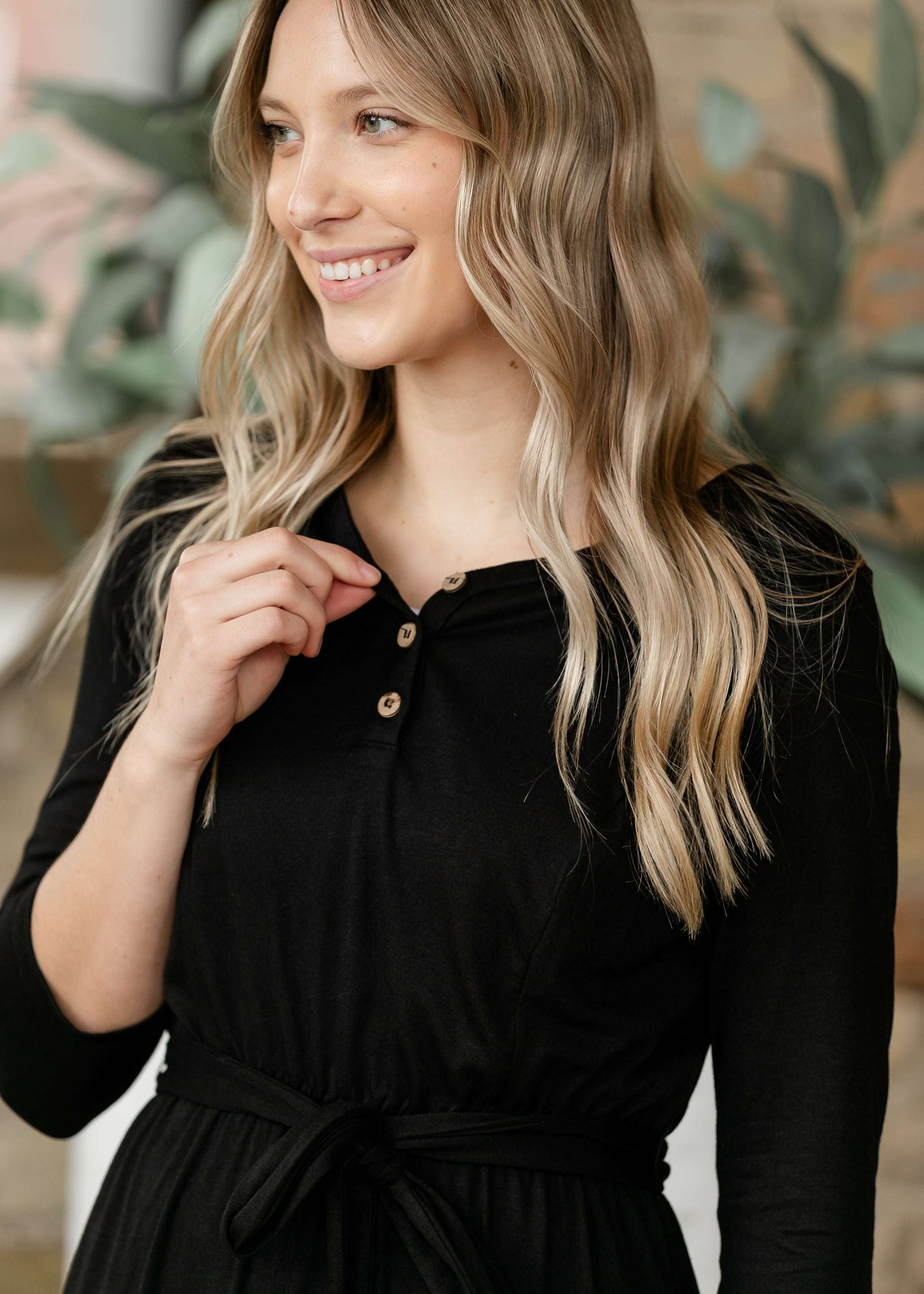 Lydia Button Front Maxi Dress | Milk & Baby