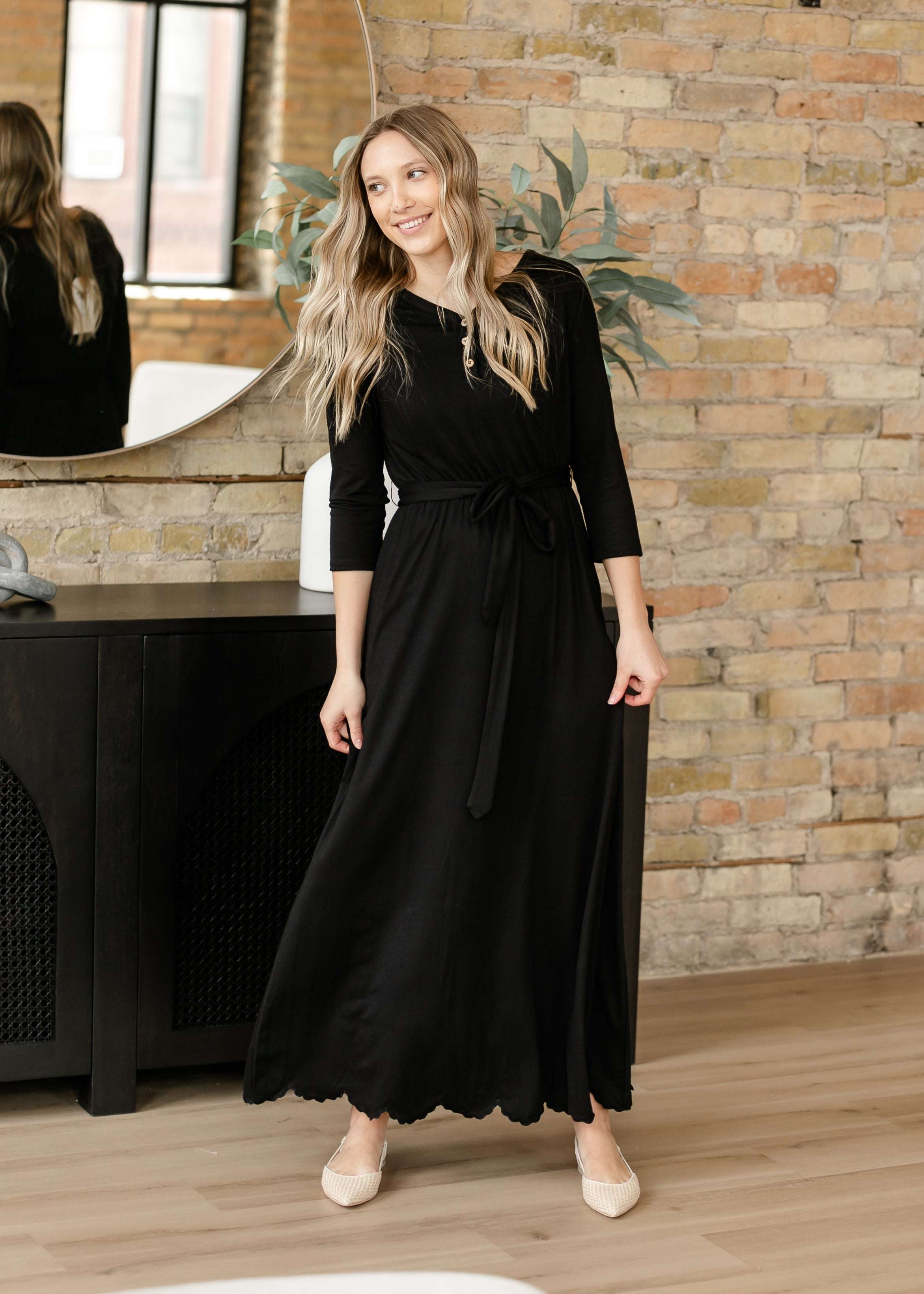 Lydia Button Front Maxi Dress | Milk & Baby