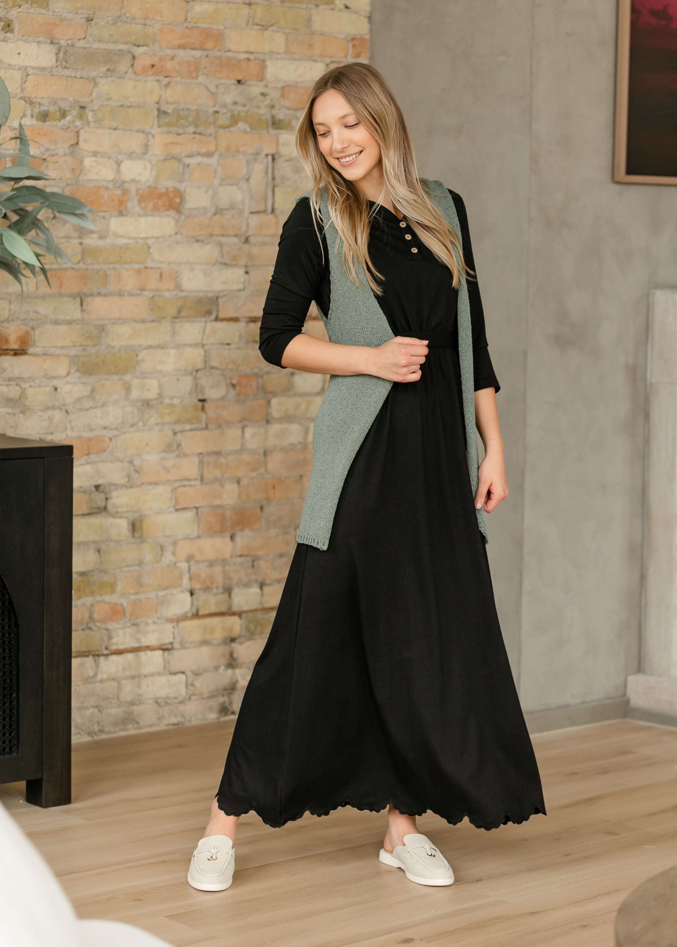 Lydia Button Front Maxi Dress | Milk & Baby