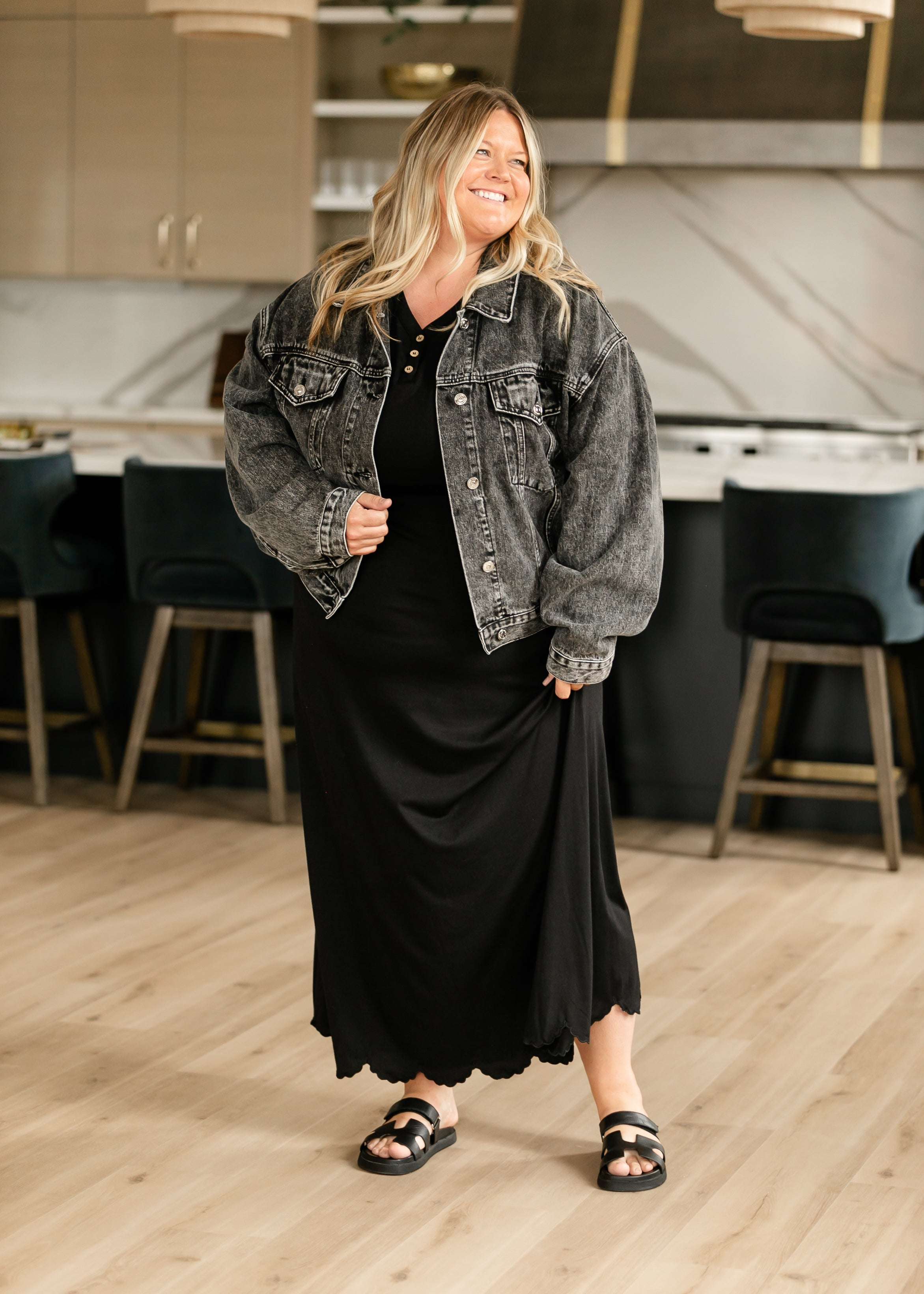 Lydia Button Front Maxi Dress | Milk & Baby