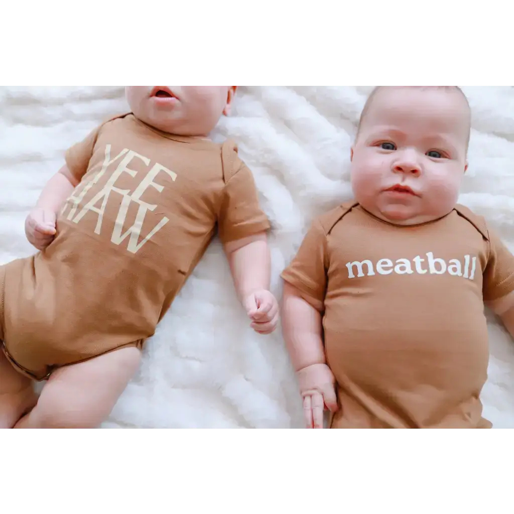 Meatball Organic Cotton Baby Onesie | Milk & Baby