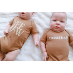 Meatball Organic Cotton Baby Onesie | Milk & Baby